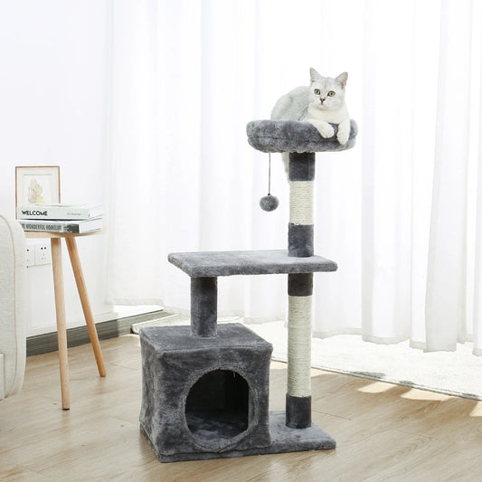 arbre à chat basique à trois niveaux














